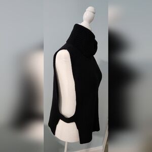 Anthropologie Black Sleeveless Turtleneck Sweater